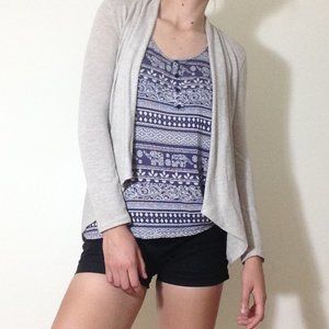 Gray-Brown Long-Sleeved Cardigan Size S